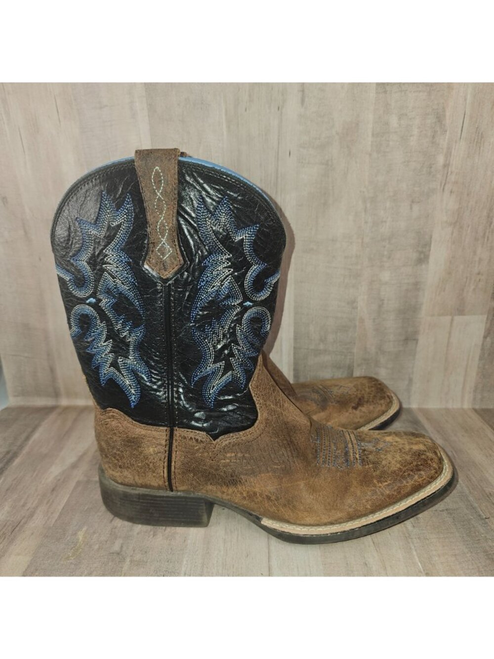 Ariat Kids Boots Size 4 (EU 35.5) Cowboy Western Rodeo Boy Girl - Picture 5 of 10